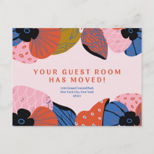 Your Guest Room Has Moved - Moving Announcement Postcard