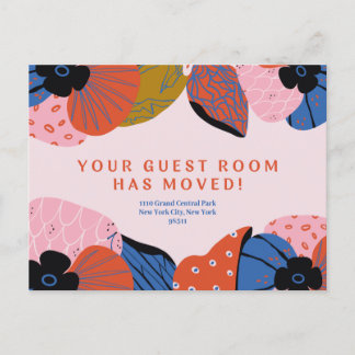 Your Guest Room Has Moved - Moving Announcement Postcard