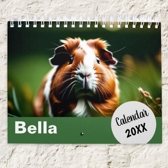 Your Guinea Pig Photos Monthly Calendar (Create your own calendar with favorite photos of your guinea pig. Personalize with your pet's name)