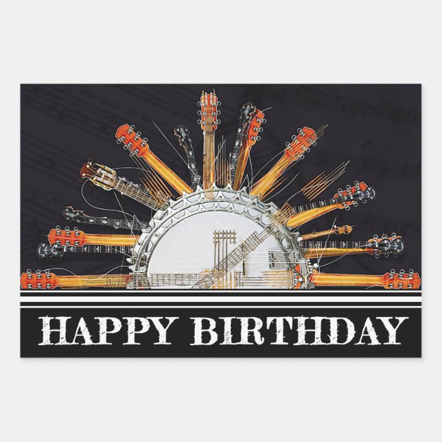 YOUR GUITAR STRINGS IN THE SUN WRAPPING PAPER SHEETS (Front 3)