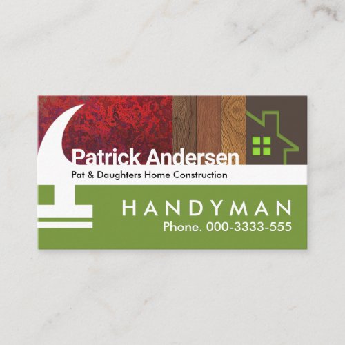 Your Hammer Name Silhouette Timber Home Business Card