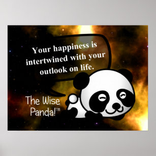 Your happiness depends on your outlook on life poster