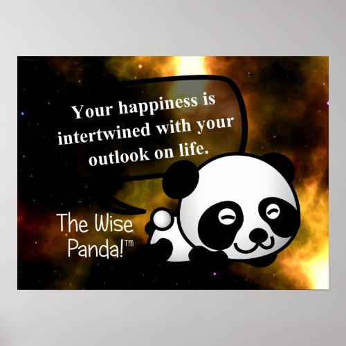 Your happiness depends on your outlook on life poster