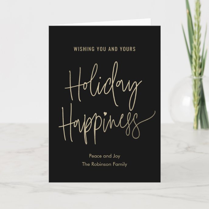 Your Happiness No Photo Holiday Card