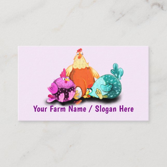 Your Happy Chicken Funny Business Cards Example (Front)