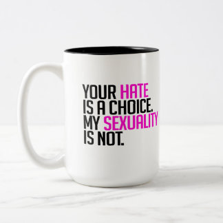 Your Hate is a choice Two-Tone Coffee Mug