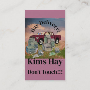 your hay don't touch! business card