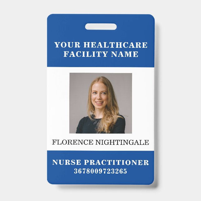 Your Health Care Company Employee Photo Badge (Front)