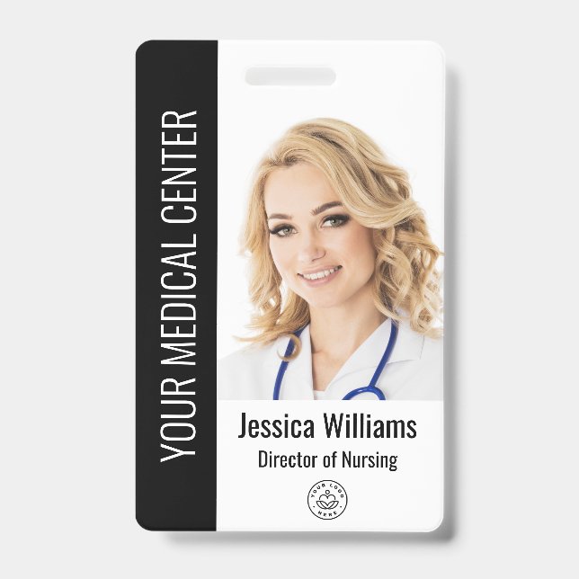Your Health Care Company Logo Photo Badge (Front)