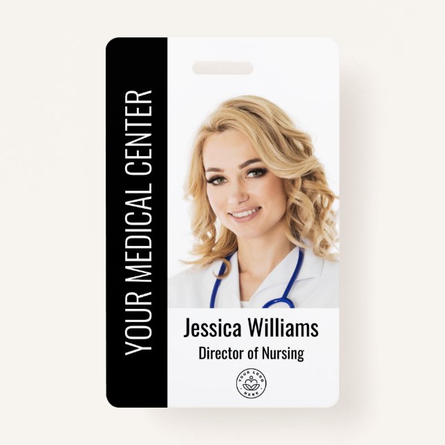 Your Health Care Company Logo Photo Badge (Front)