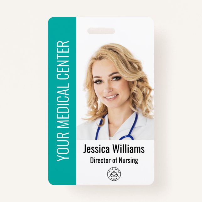 Your Health Care Company Logo Photo Badge (Front)