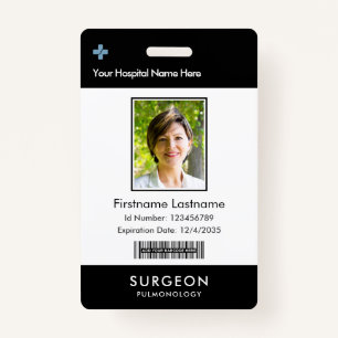 Your Health Care Company Logo  Photo Clip Name Badge