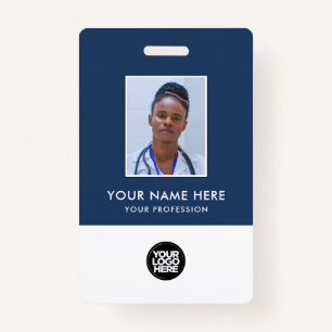 Your Health Care Company Logo Photo Clip Name Badge