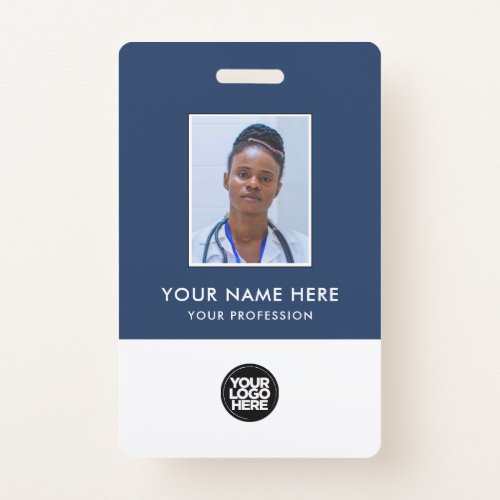 Your Health Care Company Logo Photo Clip Name Badge