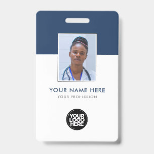 Your Health Care Company Logo Photo Clip Name Badge