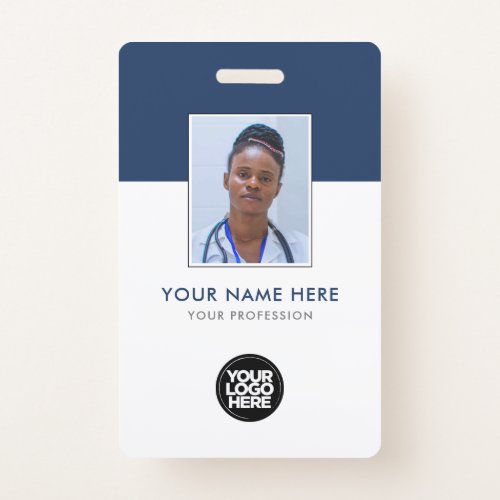 Your Health Care Company Logo Photo Clip Name Badge
