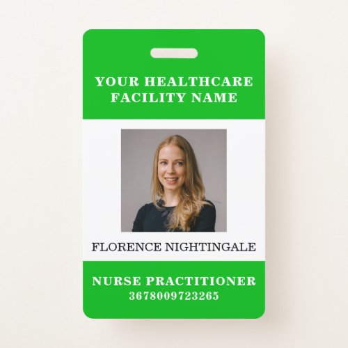 Your Health Care Company Photo ID Badge