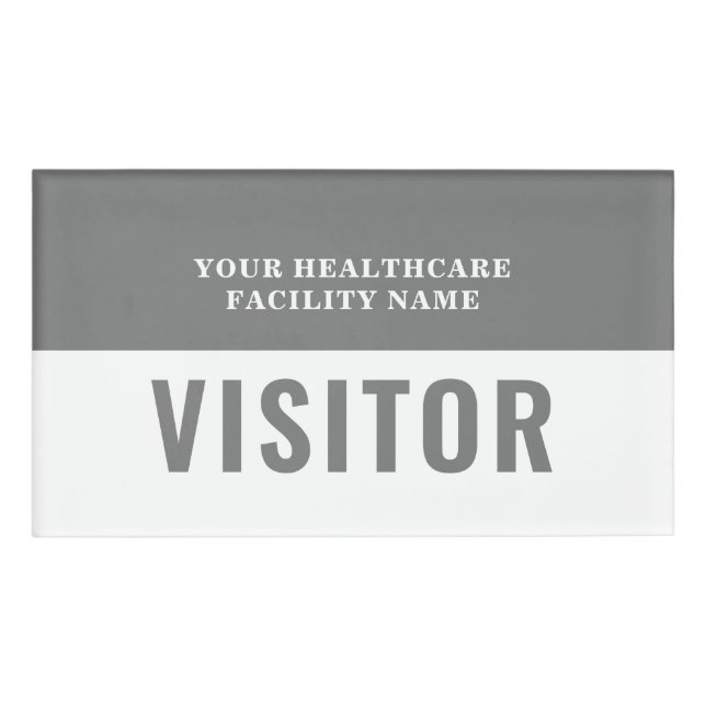 Your Health Care Company Photo Visitor ID Badge (Front)