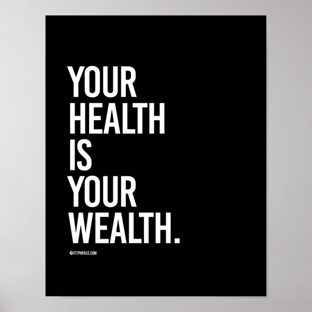 Your health is your wealth -   Training Fitness -. Poster (Front)