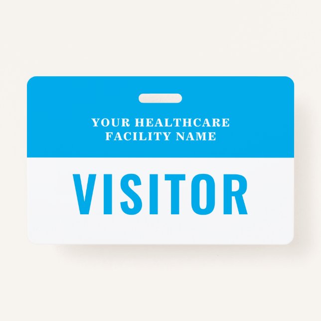 Your Healthcare Company Photo Visitor ID Badge (Front)