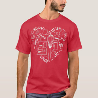 Your Heart Beats For Baking Back Motifs T-Shirt