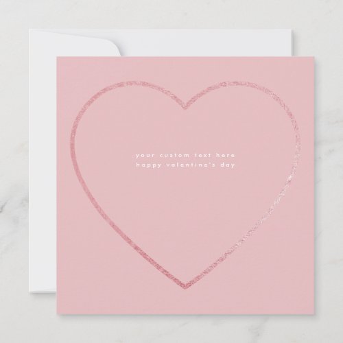 Your Heart in my Heart Blush Pink Foil Mothers Day Thank You Card