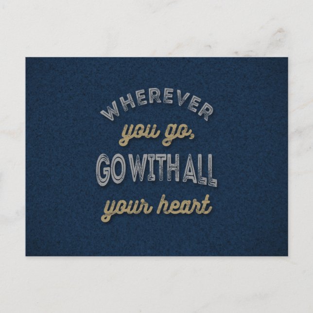 Your Heart Inspirational Quotes Postcard (Front)