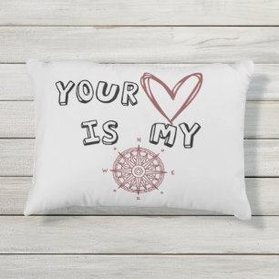 Your Heart is my Compass       Outdoor Pillow