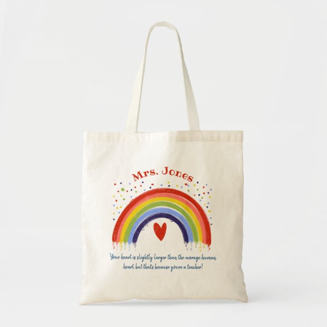 Your heart is slightly larger than the average tote bag (Front)