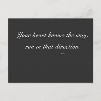 your heart knows collection postcard