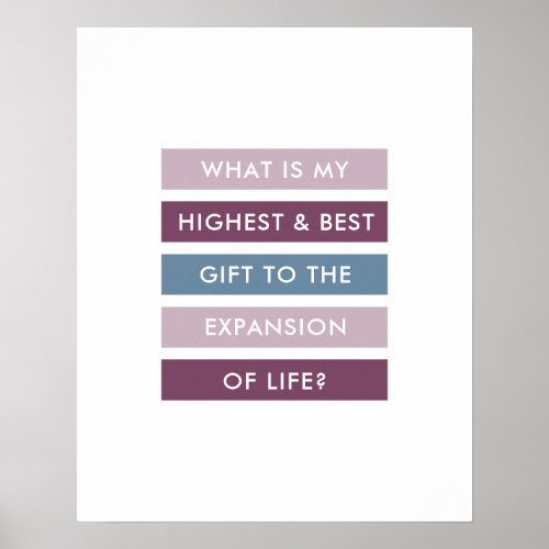 Your Highest Contribution to Life Motivational Poster