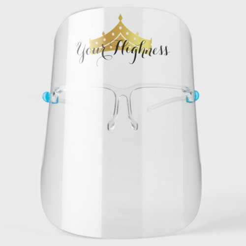 Your Highness Gold Crown Face Shield