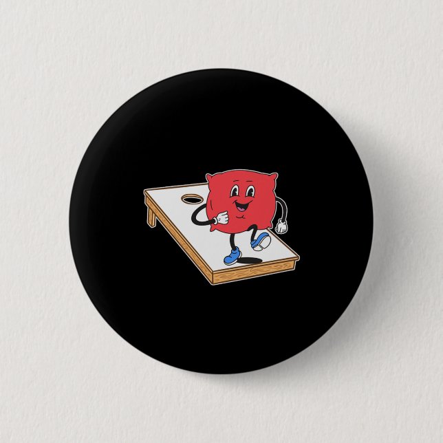 Your Hole Is My Goal Corn Hole Bean Bag Sarcastic  Button (Front)