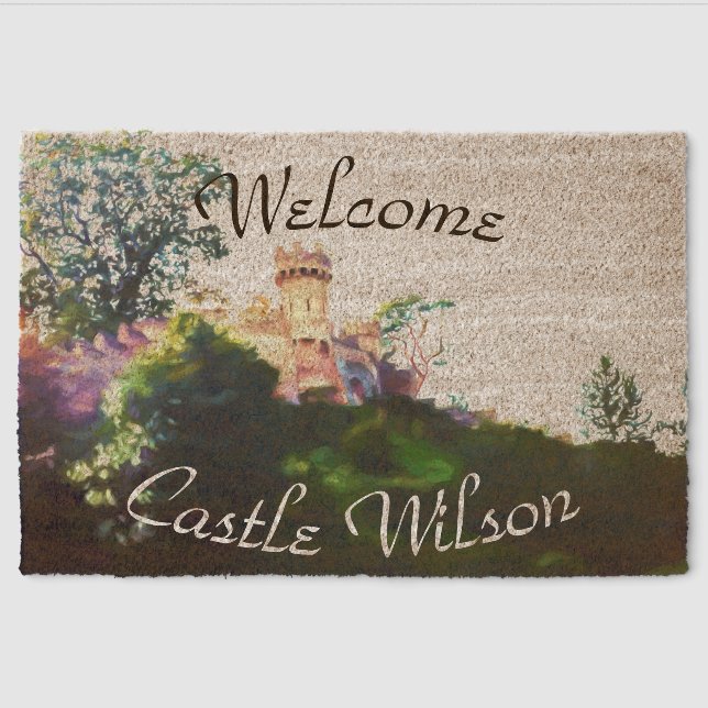 Your Home Is Your Castle Welcome Fiber Doormat (Front)