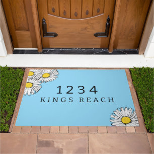 Your Home Number Personalized Custom Daisy Flower Doormat