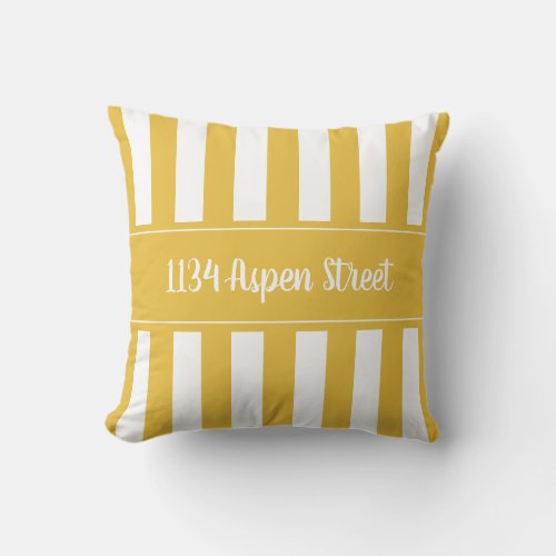 Your Home Street Mustard Striped Throw Pillow