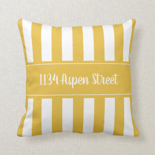 Your Home Street Mustard Striped Throw Pillow