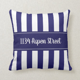 Your Home Street Navy Striped Throw Pillow