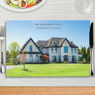 Your House Photo Family Name Dining Table Placemat
