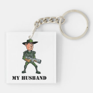 Your husband vs. My husband Keychain
