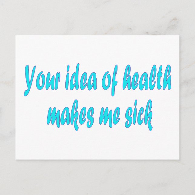 Your idea of health postcard (Front)
