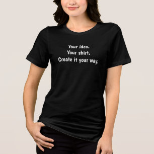 Your idea. Your shirt. Create it your way. Tri-Blend Shirt
