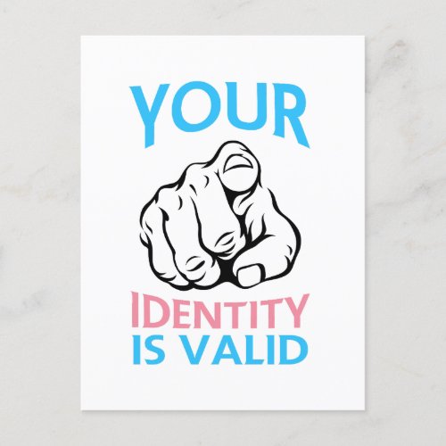 Your Identity is valid _Transgender Pride Postcard