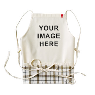 Your Image and Text Here Custom Blank Template Zazzle HEART Apron