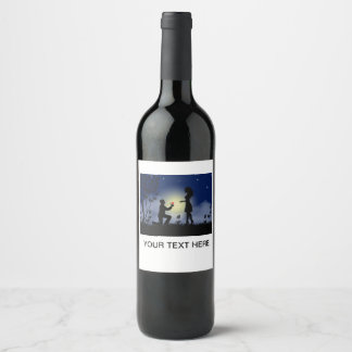 Your Image and Text Wine Bottle Label