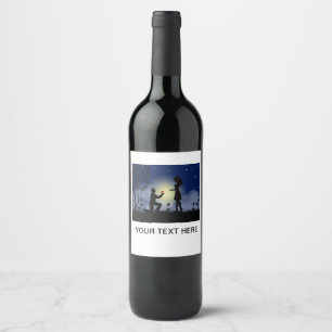 Your Image and Text Wine Bottle Wine Label