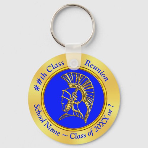 Your Image Colors Text on Class Reunion Souvenir Keychain