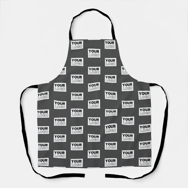 Your Image Design or Business Logo Tiled | Grey Apron (Front)