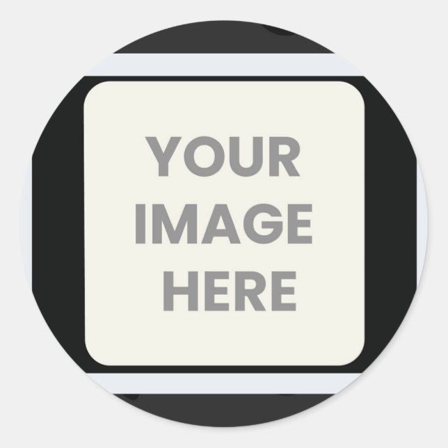your image here classic round sticker (Front)