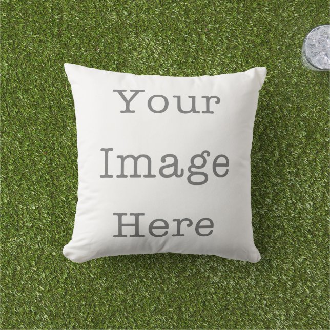 Your Image Here Custom Photo Throw Pillow (Grass)